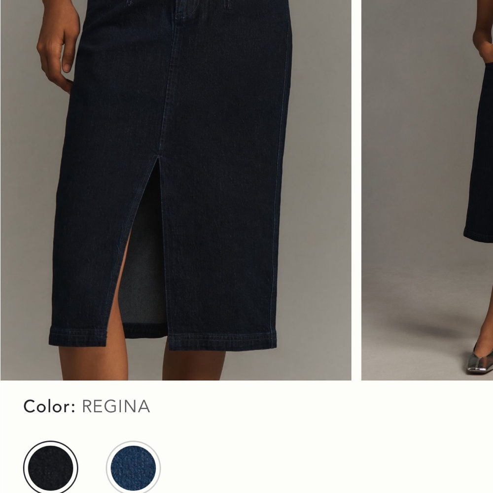 Pilcro Dark Indigo Pencil Skirt